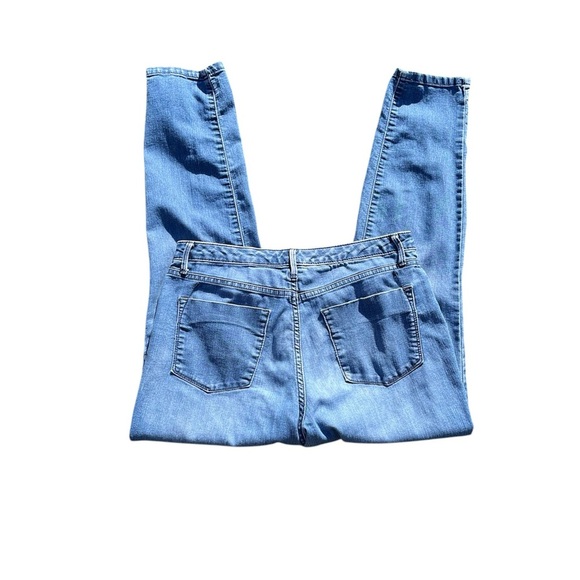 Women's Blue Jeans by Massimo size 10 w back ankle zippers - Picture 3 of 4